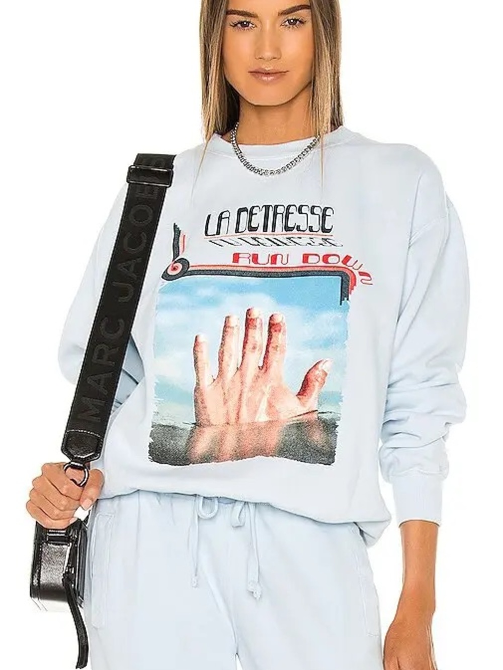 La Detresse Blue Blood Amnesia Pullover in Baby Blue | Small